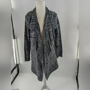 IZ Byer Women's Gray Long Sleeve Open Front Cardigan Size Medium